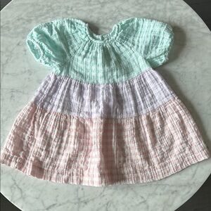 Zara size 18-24 months Pastel Striped Dress